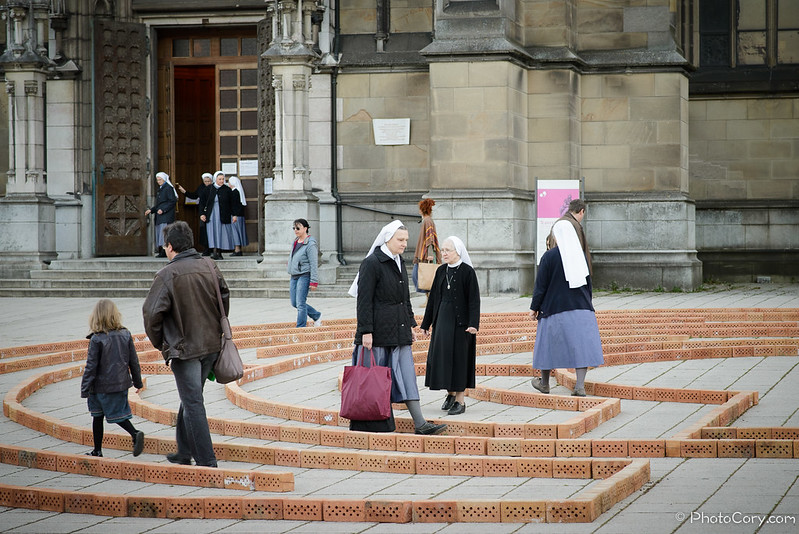 People and nuns,Linz Austria