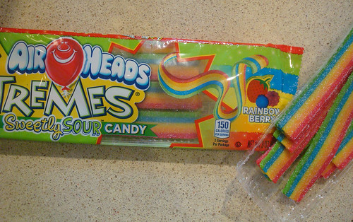 Rainbow candy baskets