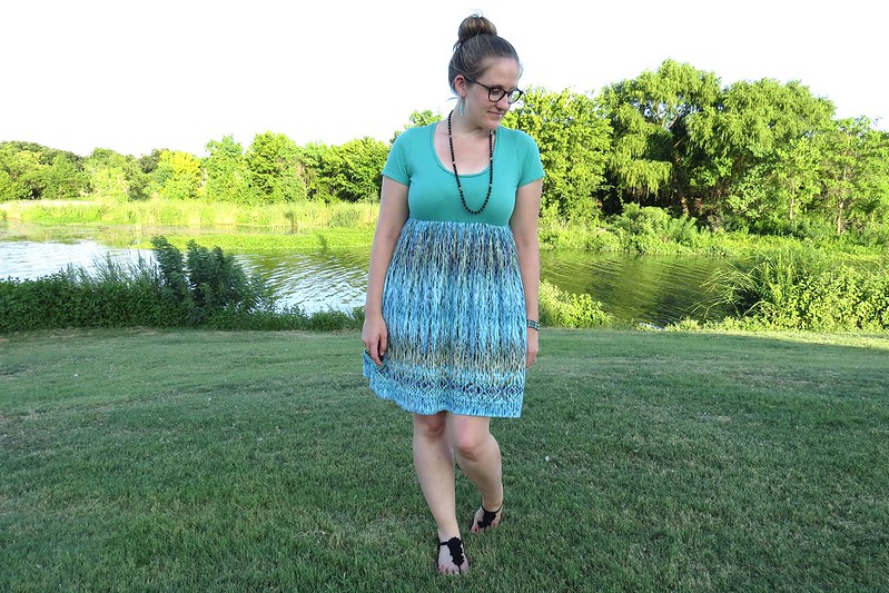 Teal and Mint Summer Dress - After