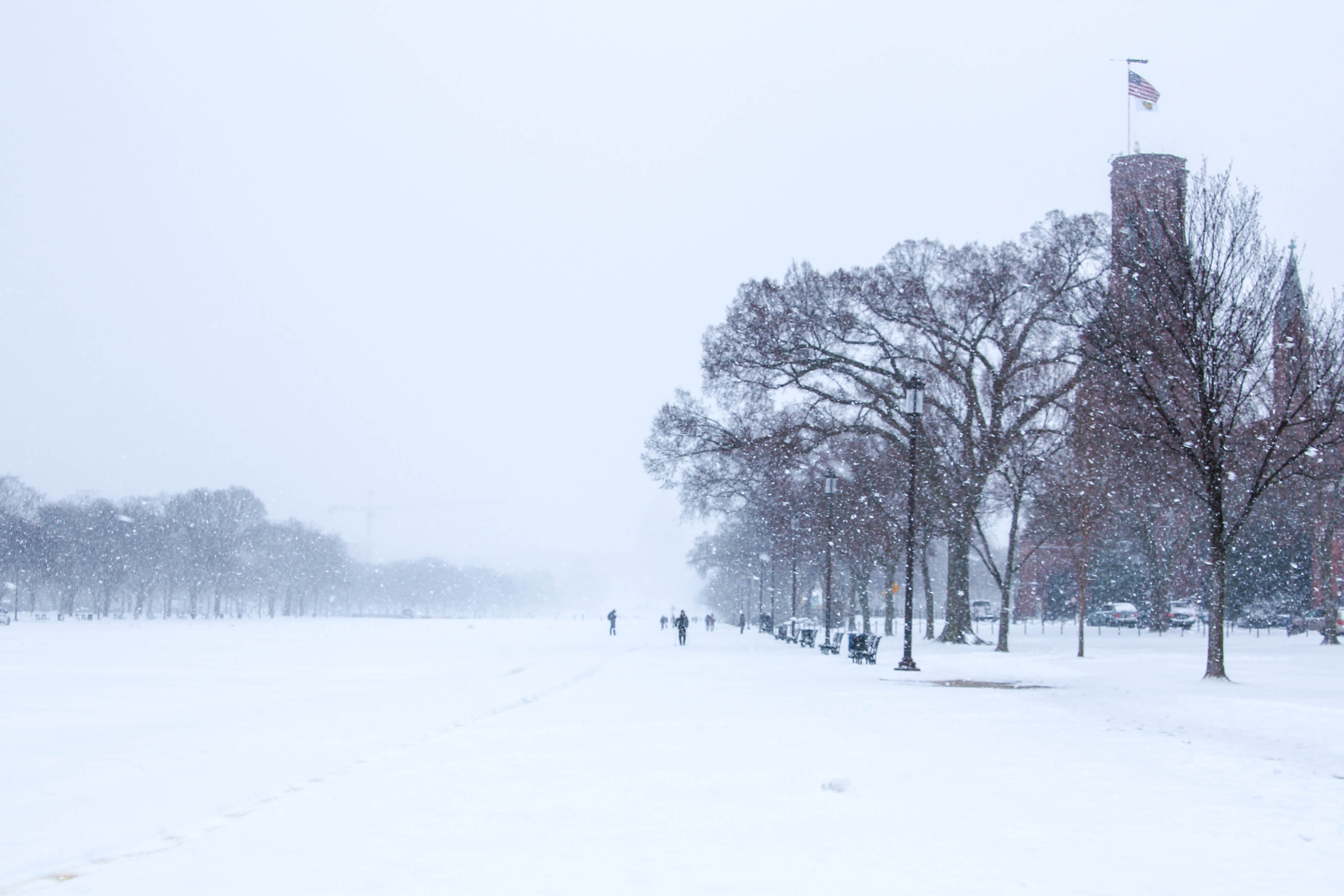 Smithsonian Castle on a snowy day