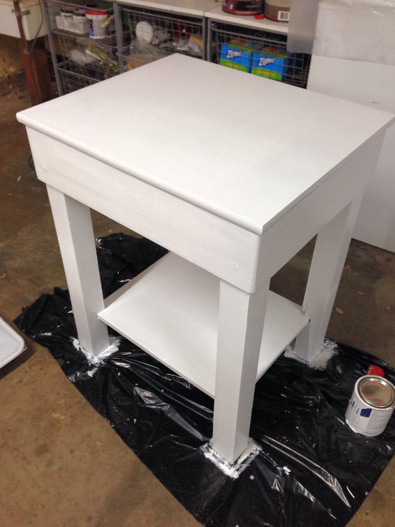 Painting a Side Table for the Living Room