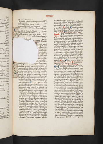 Mutilated initial in Vincentius Bellovacensis: Speculum historiale