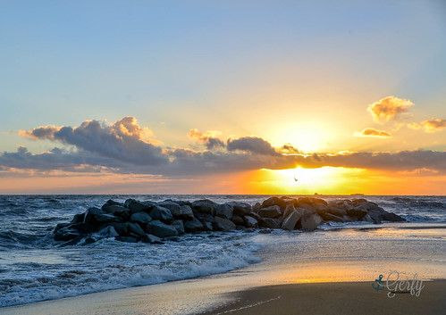 ocean beach sunrise virginia rocks virginiabeach fortstory