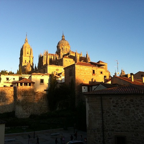 blue sky sunrise spain cathedral salamanca instagramapp