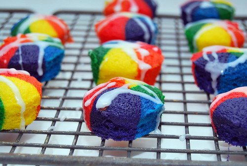 Tray of Rainbow Donuts-001