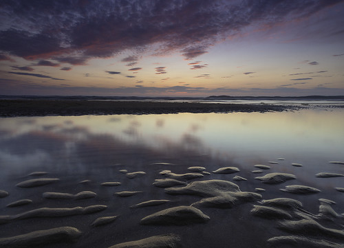 sunset seascape beach wales clouds landscape islands coast sand ripples cloudscape llanddwyn anglesey newborough