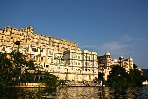 Udaipur City Palace as seen from the lake