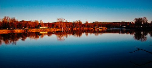 blue sunset lake france tree nature water golden amazing hour parc auvergne landcape cournon