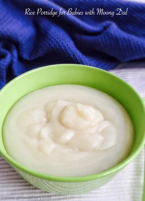 Rice Porridge for Babies with Moong Dal 5