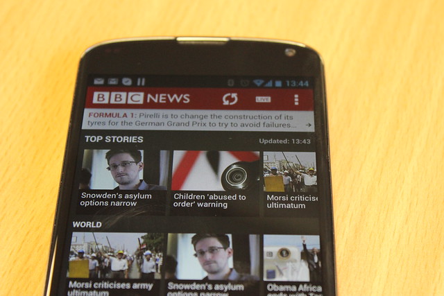 BBC News on a Nexus 4