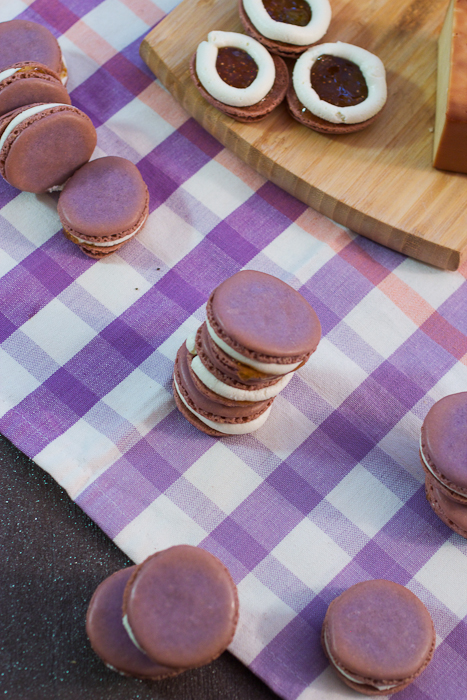 Fig and Chevre Macarons