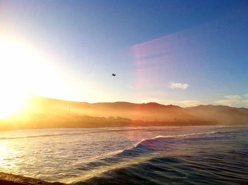ocean california morning sunrise bay coast pacific area pacifica sfist colorvibefilter