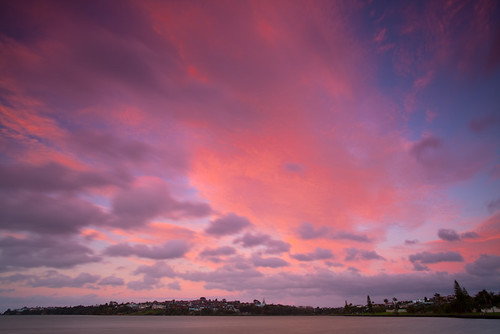 sunset red sea newzealand sky color colour beach clouds coast colorful dusk shoreline auckland shore coastline 24mm colourful farmcove
