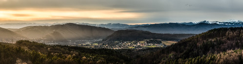 graz styria austria platte stveit sanktveit viewpoint landscape village evening outdoor hills mountains