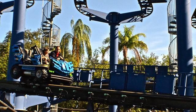 Legoland, Florida - enjoying the coaster ride