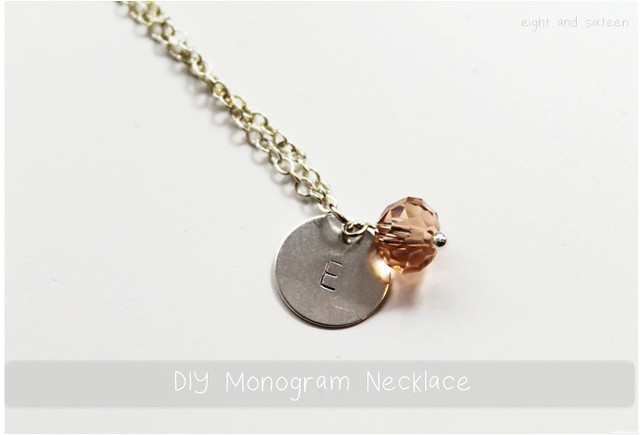 monogram necklace diy 3