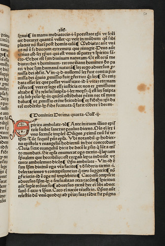 Pen and ink initial in Herolt, Johannes: Postilla super epistolas et evangelia