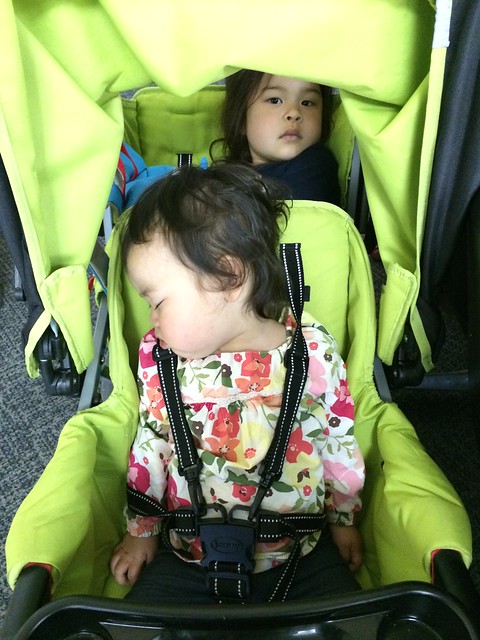 Sleeping while waiting to board at LAX