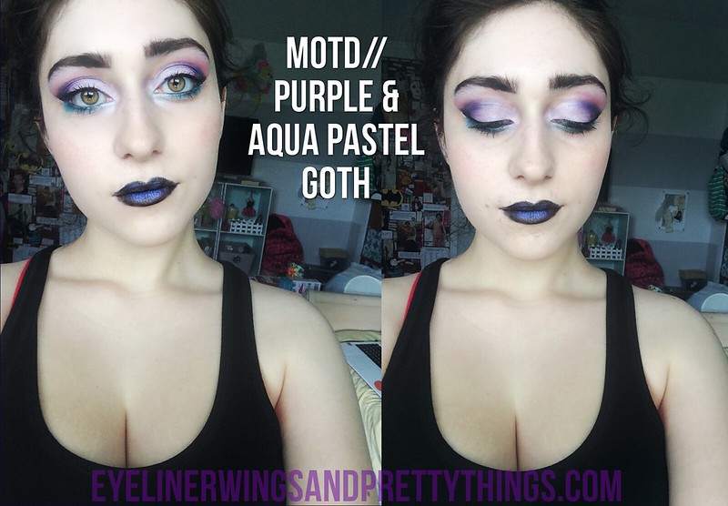 MOTD://  Purple & Aqua Pastel Goth Makeup Look // eyelinerwingsandprettythings