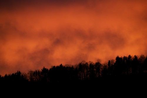 sunset usa clouds landscape vermont quechee