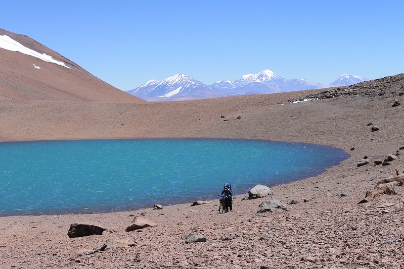 The Laguna next to the 5650m pass between Pissis and Bonete