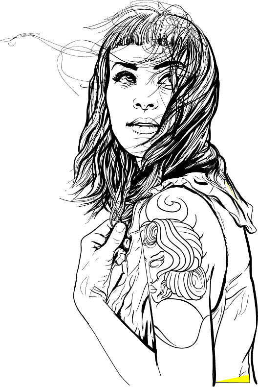 Girl with the tattoo (in progress)