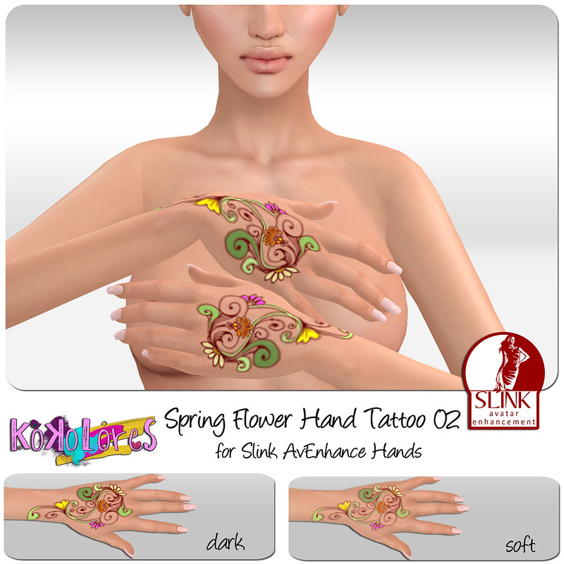 [KoKoLoReS]BP - Spring Flower Hand tattoo 02