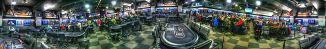 360 View of the Tournament Hall at Playground Poker Club