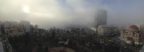 sea panorama mist fog port view piraeus iphone
