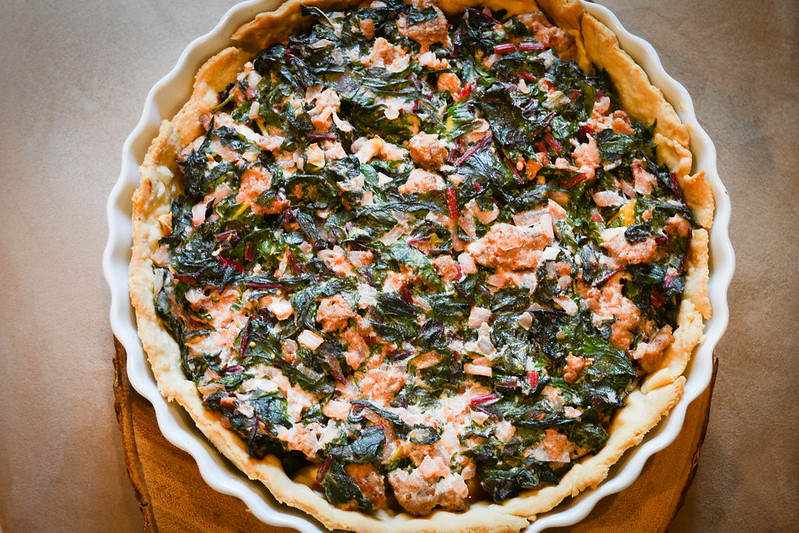swiss chard and sausage tart | things i made today