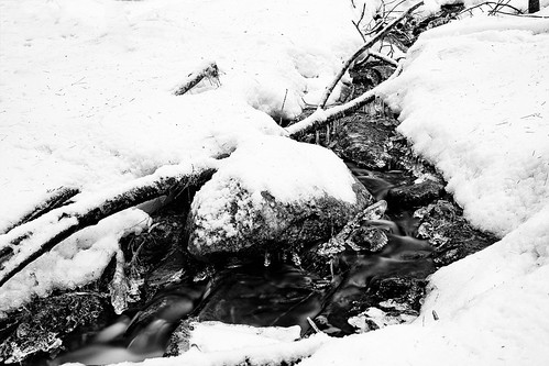 killarneyprovincialpark parks provincialpark blackandwhite snow stream water longexposure winter landscape ice brook contrast ontario canada canon 6d 1635mmf4l leefilters leebigstopper highkey