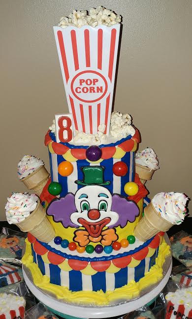 Circus Themed Cake by Karen Cimek of Just One More Bite Custom Cakes