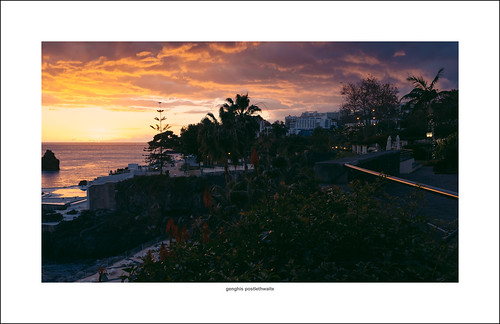 christmas fujix100t madeira portugal afterdark clouds night palmtrees photoborder sky sunset