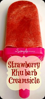 a simple real food recipe :: strawberry rhubarb creamsicle :: strawberry season week!