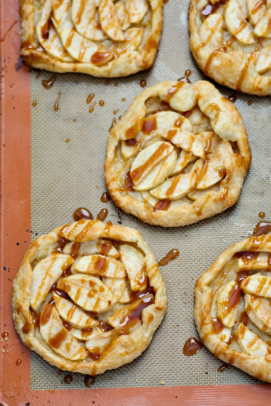 Apple Galettes with Salted Caramel Sauce