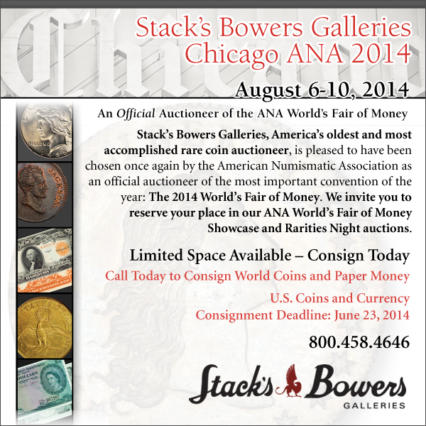 Stacks-Bowers E-Sylum ad 06-01-2014