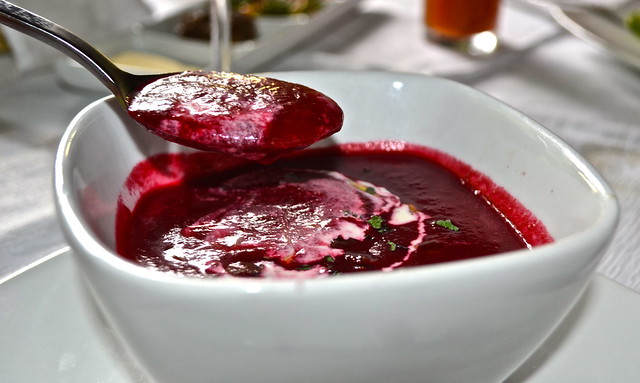 Soup of the Day - Beet Cream Soup - Panza Verde