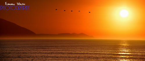 ocean ireland sunset inch ducks kerry