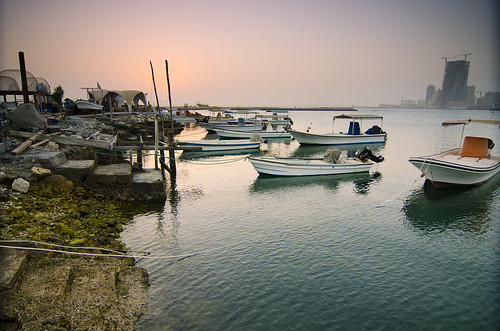 city travel sunset sky water sunrise boats photography bahrain fishing industrial east middle trespassing manama