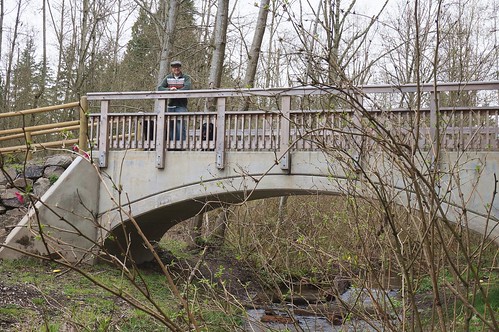 man on a bridge