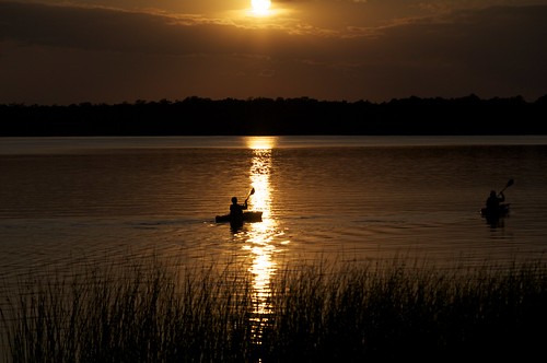 sunset lake kayak raw
