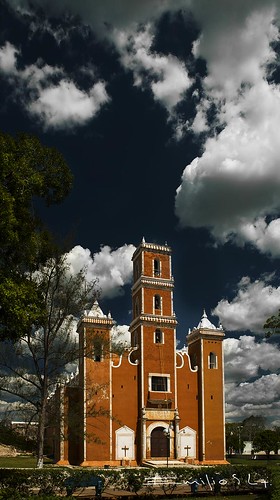méxico iglesia yucatán campanario capilla yaxcaba