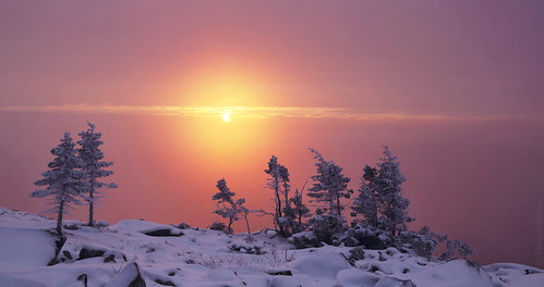 morning winter mountains cold sunrise russia ural taganai