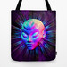 #Alien #Meditation on #Rainbow #Psychedelic #Colors #Tote #Bag - on #Society6