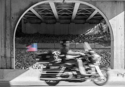 usa motion blur bike 50mm us dc washington memorial unitedstates flag overpass 66 biker interstate thunder rolling memorialday 2014 rollingthunder mortorcycle