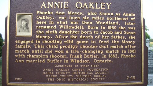 ohio cemetery unitedstates may historical historicalmarker 2012 annieoakley ohiohistoricalsociety