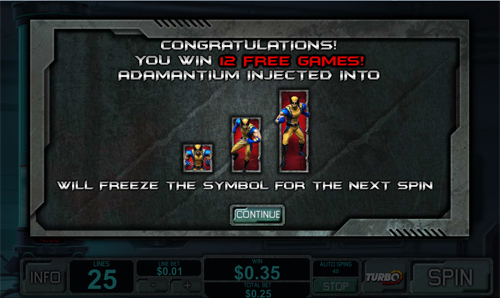 free Wolverine Free Spins Win