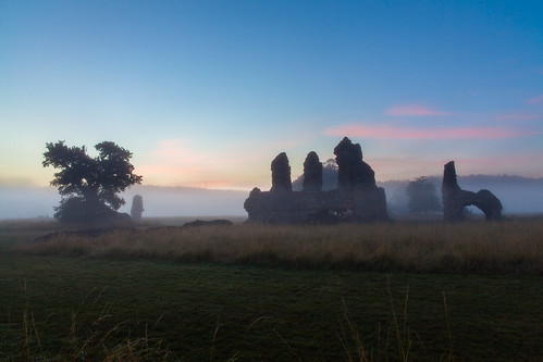 england abbey sunrise ruins waverley