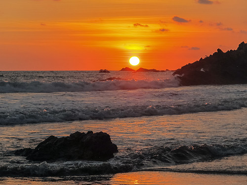 sunset sun seascape beach canon landscape costarica january powershot tropical tropics centralamerica manuelantonio quepos g11 2014 gaybeach laplayita