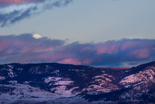 pink blue trees winter sunset red sky moon white snow canada mountains green clouds forest landscape grey bc okanagan gray scenic hills pines kelowna